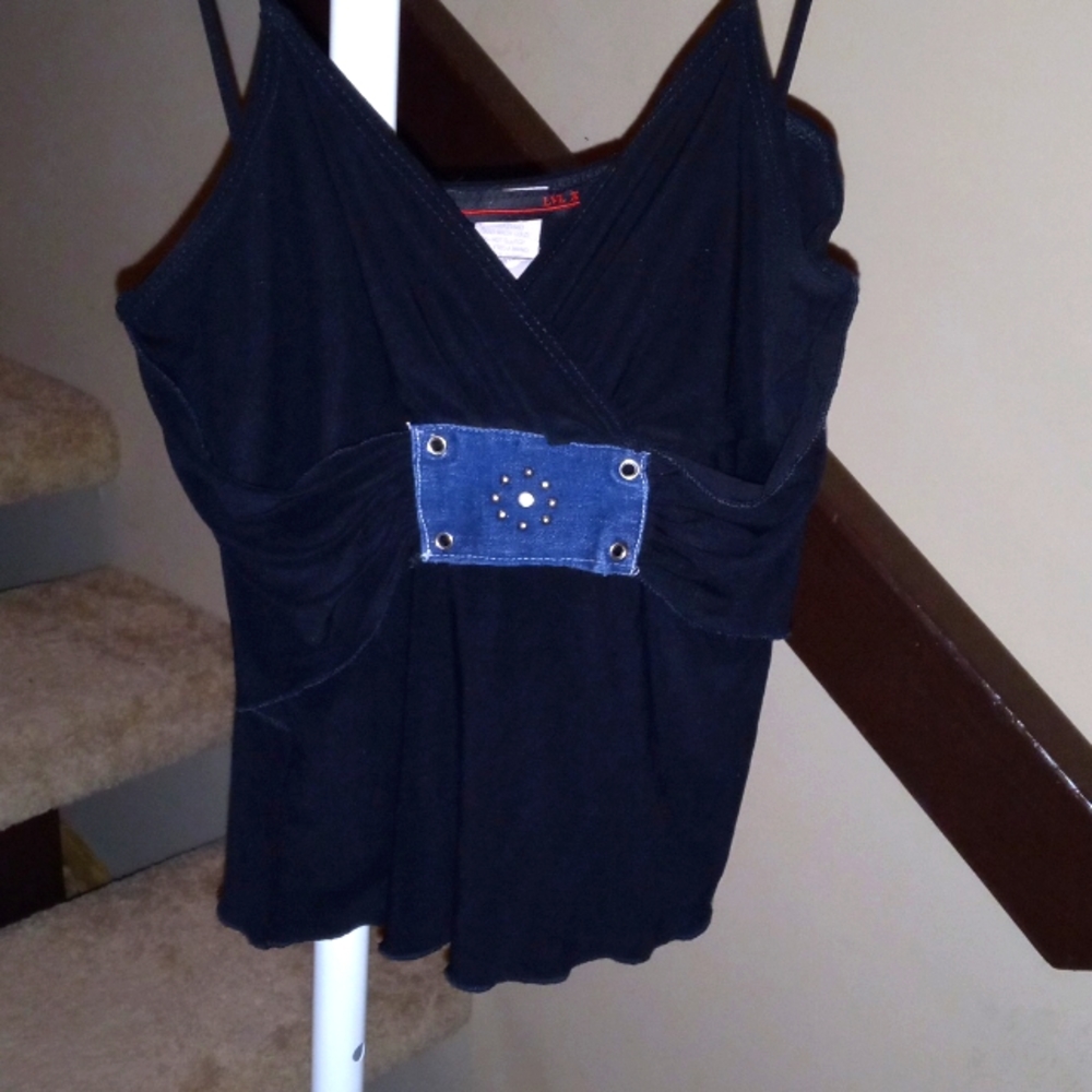 LVLX Black Strappy Tanktop
